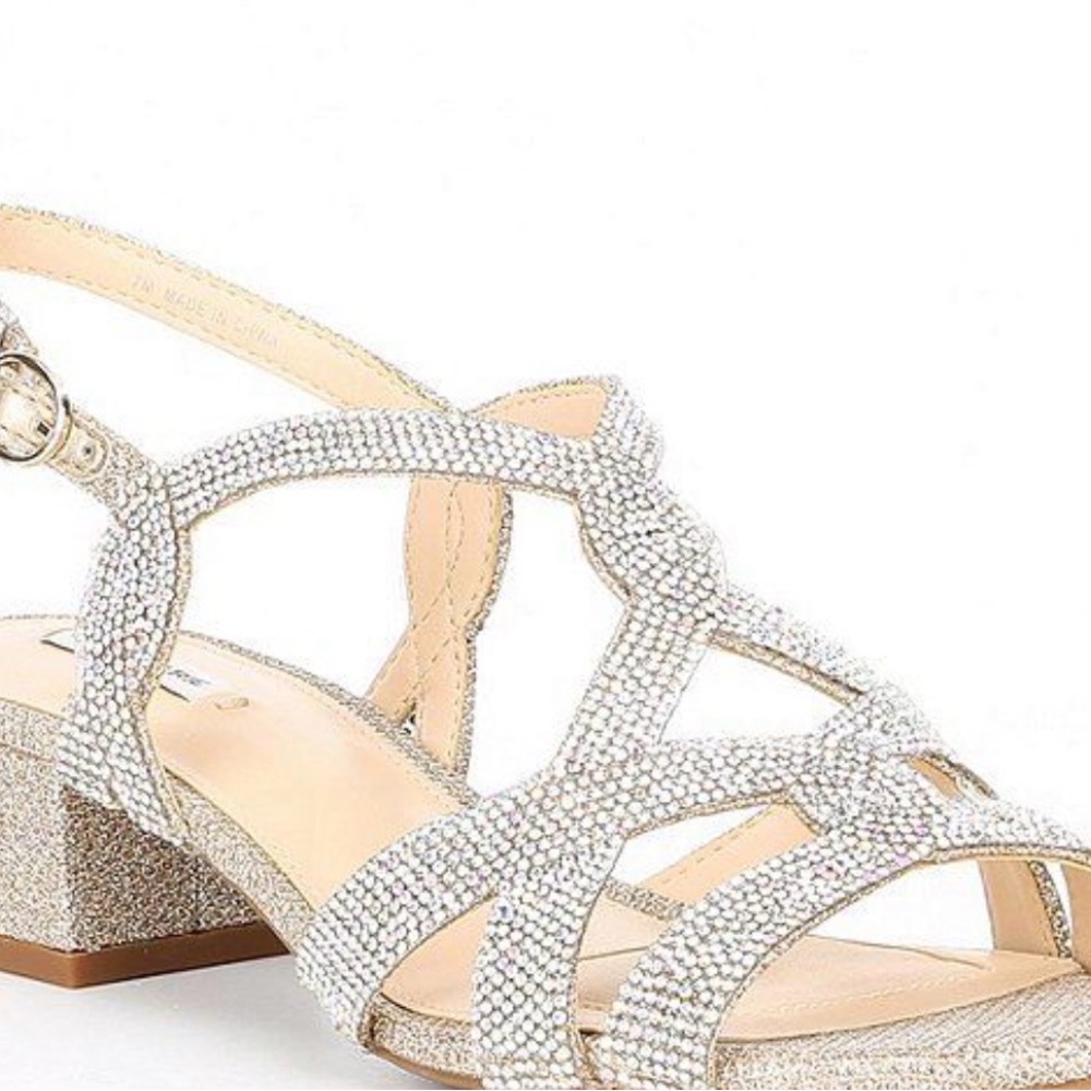 Alex Marie Glittering Silver Heels